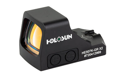 Holosun Technologies 507K-X2 | Green Dot | 32 MOA Ring & 2 MOA Dot | Black Color HE507K-GR X2