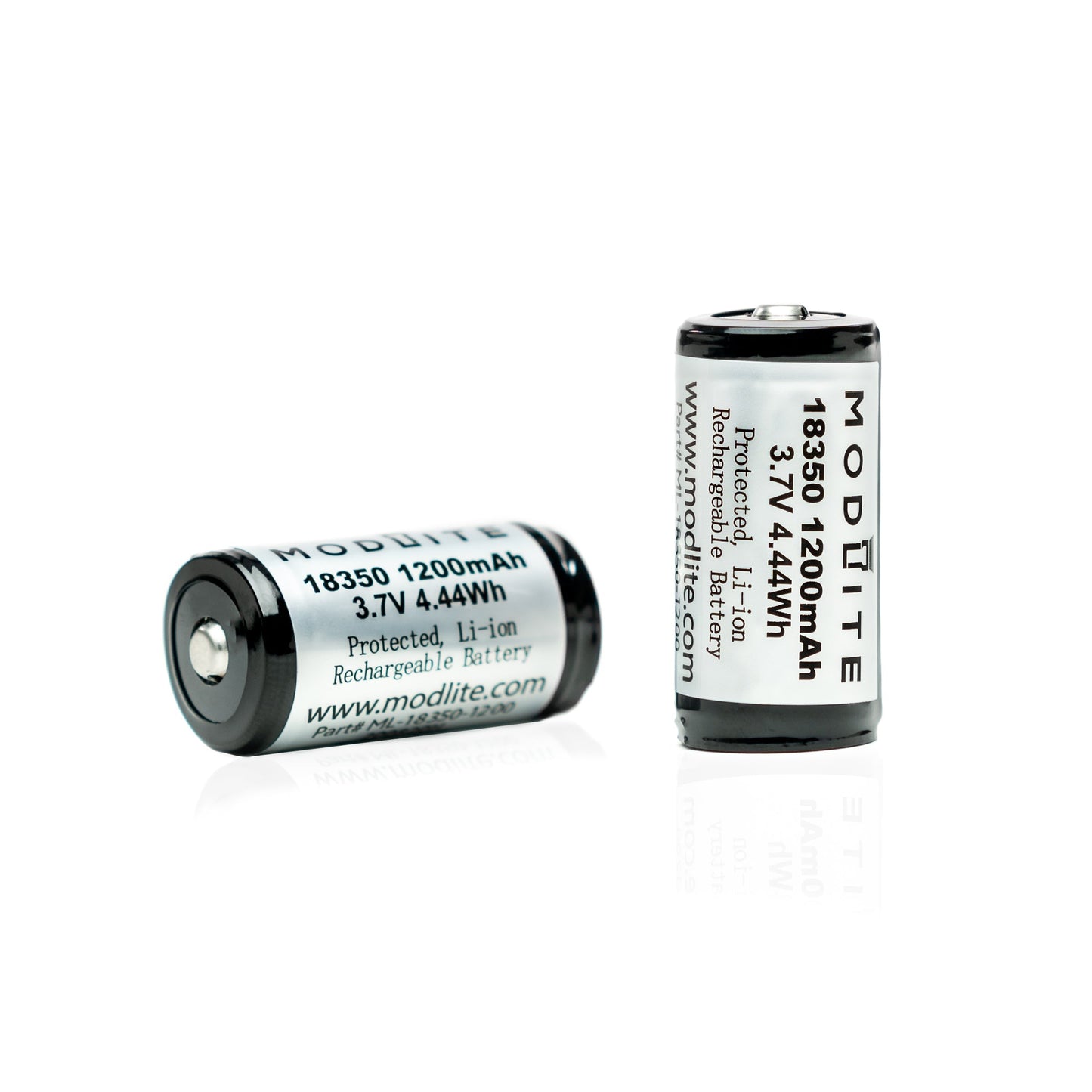 Modlite 18350 1200mAh Protected Cell (2 Pack)