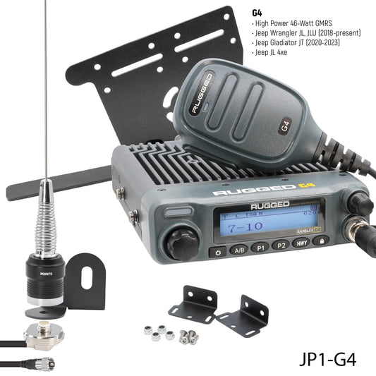 GMRS Mobile Radio Kit for Jeep Wrangler JL and Gladiator JT - Rambler G4