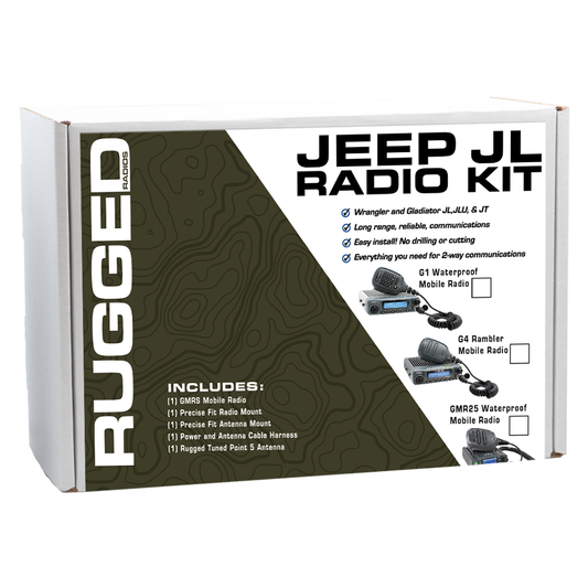 GMRS Mobile Radio Kit for Jeep Wrangler JL and Gladiator JT - G1 Waterproof