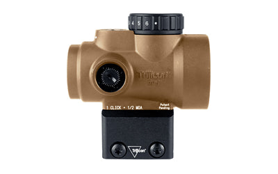 Trijicon MRO SD |  Green Dot |  25mm Objective |  2 MOA Dot |  Anodized Finish |  Coyote Brown |  Full Co-Witness Mount