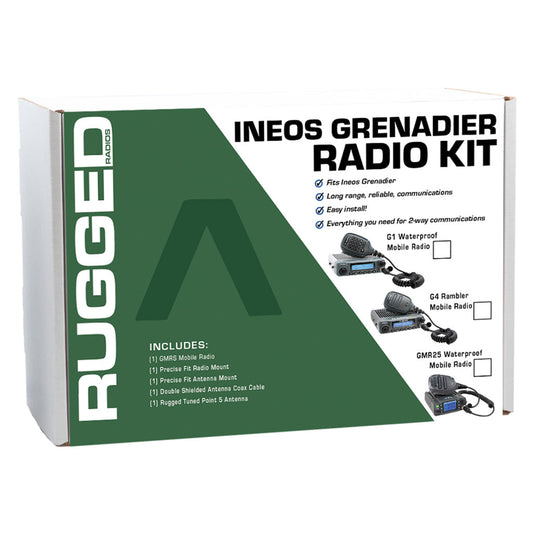 INEOS Grenadier Two-Way GMRS Mobile Radio Kit - Rambler G4